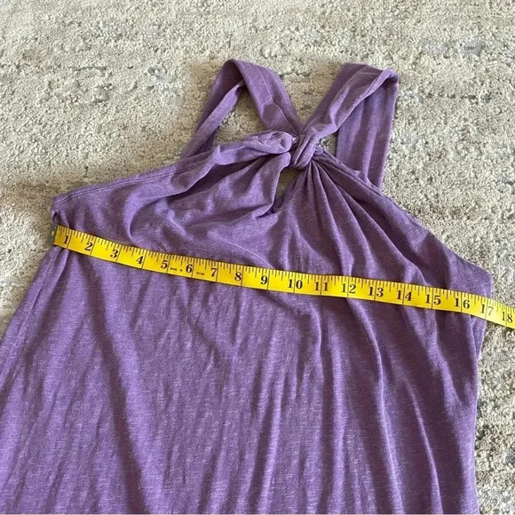 Sundry Anthropologie Midi-Maxi Dress Muted Purple Twist Front Sleeveless: XL (4) - Picture 9 of 14